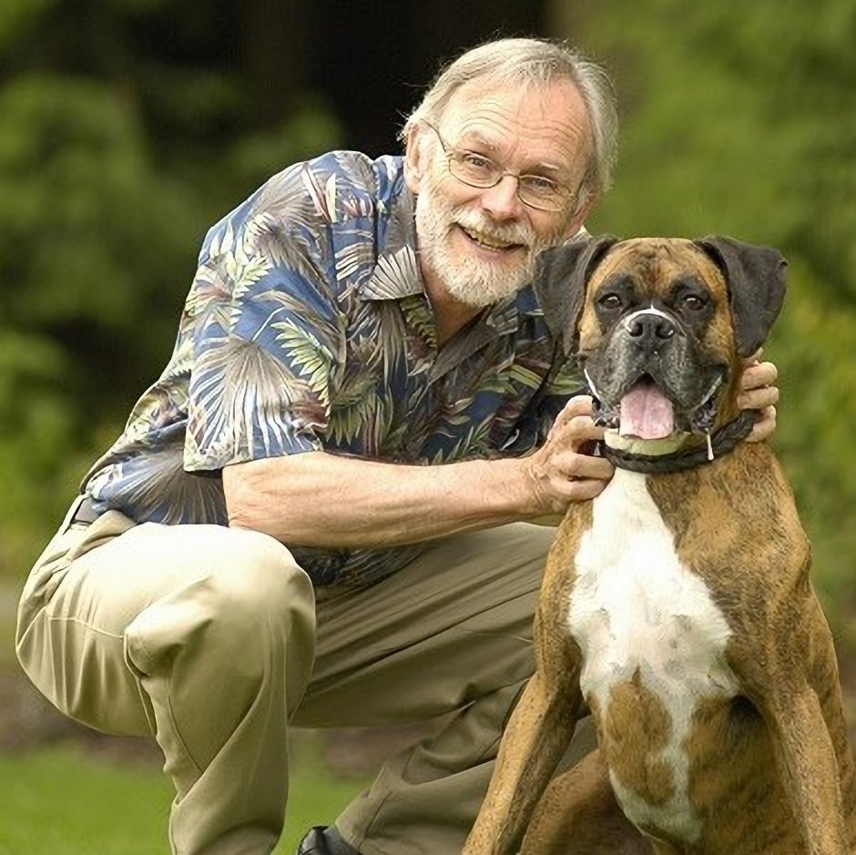 David with dog (upscaled)